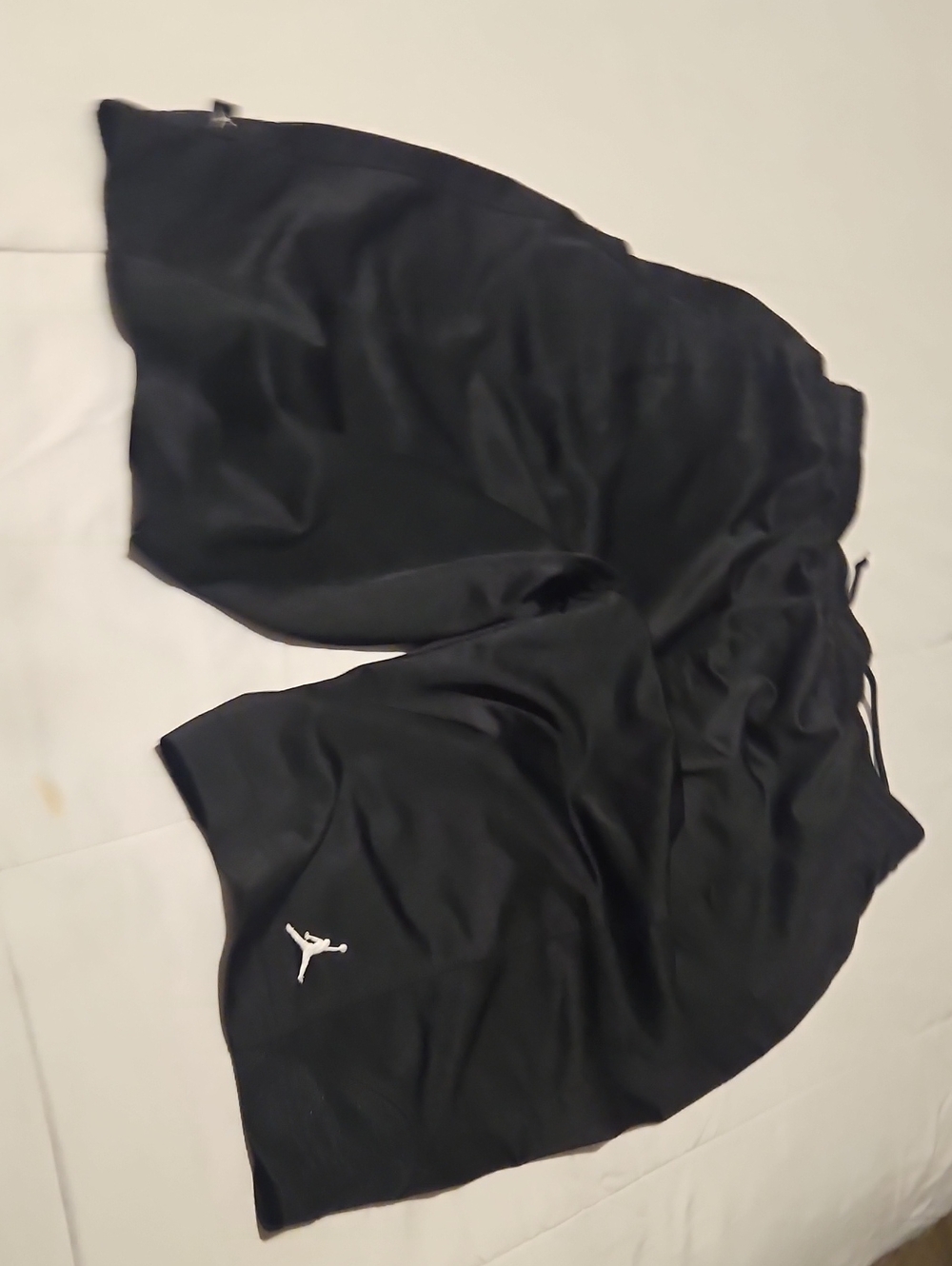 Jordan Men's Black Athletic Shorts with White Jumpman